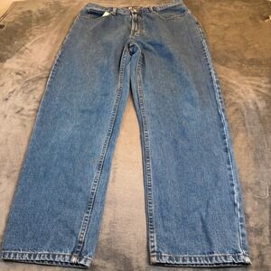 Chaps Straight Leg Relaxed Fit Blue Denim Jeans Medium Wash Mens 34x30 Cotton